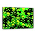 Skull Camouflage Canvas 18  x 12  (Stretched)