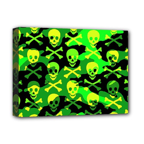 Skull Camouflage Deluxe Canvas 16  x 12  (Stretched)  from ArtsNow.com