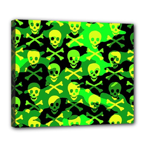 Skull Camouflage Deluxe Canvas 24  x 20  (Stretched) from ArtsNow.com