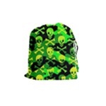 Skull Camouflage Drawstring Pouch (Medium)