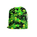 Skull Camouflage Drawstring Pouch (Large)