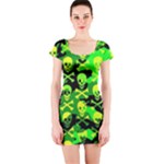 Skull Camouflage Short Sleeve Bodycon Dress