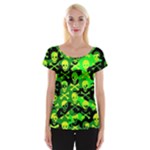 Skull Camouflage Cap Sleeve Top