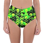 Skull Camouflage Reversible High-Waist Bikini Bottoms