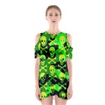 Skull Camouflage Shoulder Cutout One Piece Dress