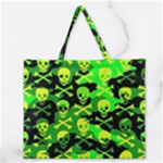 Skull Camouflage Zipper Large Tote Bag