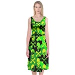 Skull Camouflage Midi Sleeveless Dress