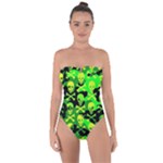 Skull Camouflage Tie Back One Piece Swimsuit