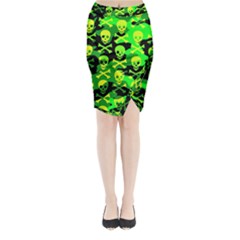 Skull Camouflage Midi Wrap Pencil Skirt from ArtsNow.com