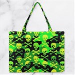 Skull Camouflage Zipper Medium Tote Bag