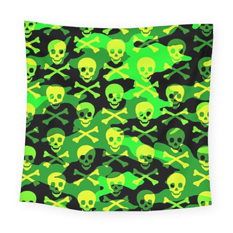 Skull Camouflage Square Tapestry (Large) from ArtsNow.com