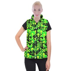 Skull Camouflage Women s Button Up Vest from ArtsNow.com