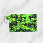 Skull Camouflage Canvas Cosmetic Bag (Small)