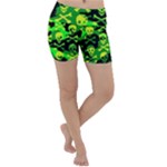 Skull Camouflage Lightweight Velour Yoga Shorts