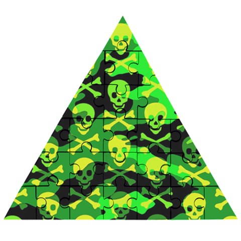 Skull Camouflage Wooden Puzzle Triangle from ArtsNow.com