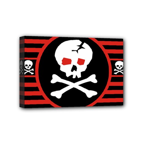 Skull Cross Mini Canvas 6  x 4  (Stretched) from ArtsNow.com
