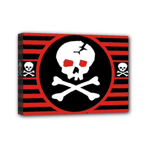 Skull Cross Mini Canvas 7  x 5  (Stretched) from ArtsNow.com