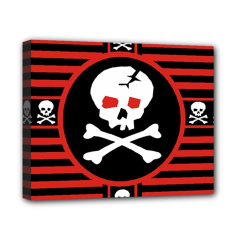 Skull Cross Canvas 10  x 8  (Stretched) from ArtsNow.com