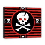 Skull Cross Canvas 14  x 11  (Stretched)