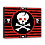 Skull Cross Canvas 14  x 11  (Stretched)