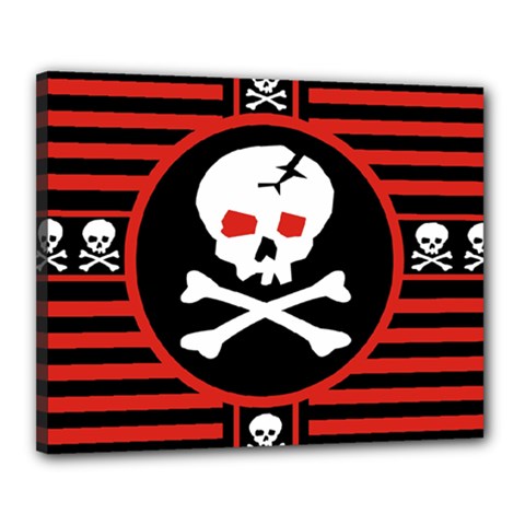 Skull Cross Canvas 20  x 16  (Stretched) from ArtsNow.com