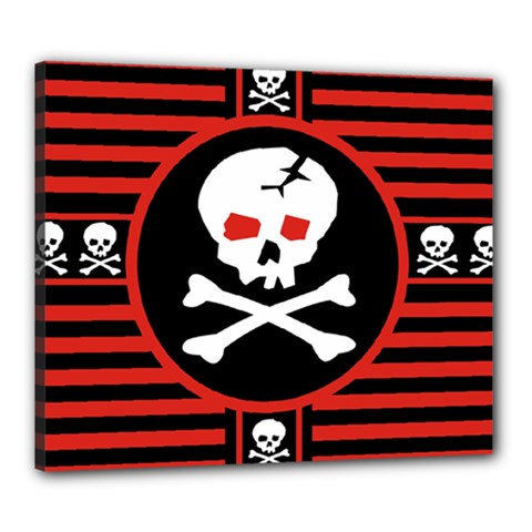 Skull Cross Canvas 24  x 20  (Stretched) from ArtsNow.com