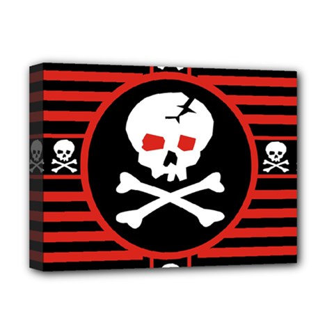 Skull Cross Deluxe Canvas 16  x 12  (Stretched)  from ArtsNow.com