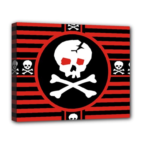 Skull Cross Deluxe Canvas 20  x 16  (Stretched) from ArtsNow.com