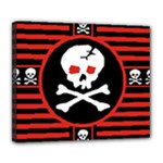 Skull Cross Deluxe Canvas 24  x 20  (Stretched)