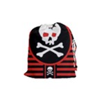 Skull Cross Drawstring Pouch (Medium)