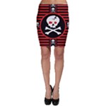 Skull Cross Bodycon Skirt