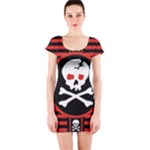 Skull Cross Short Sleeve Bodycon Dress