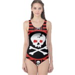 Skull Cross One Piece Swimsuit