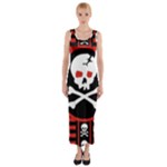 Skull Cross Fitted Maxi Dress