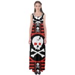 Skull Cross Empire Waist Maxi Dress