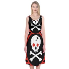 Skull Cross Midi Sleeveless Dress from ArtsNow.com