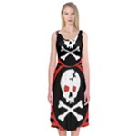 Skull Cross Midi Sleeveless Dress