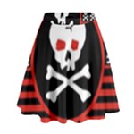 Skull Cross High Waist Skirt