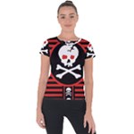 Skull Cross Short Sleeve Sports Top 