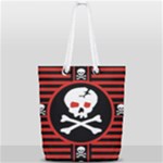 Skull Cross Full Print Rope Handle Tote (Small)