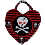 Skull Cross Giant Heart Shaped Tote