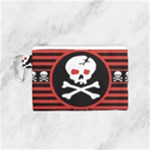 Skull Cross Canvas Cosmetic Bag (Small)