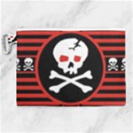 Skull Cross Canvas Cosmetic Bag (XL)