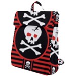 Skull Cross Flap Top Backpack