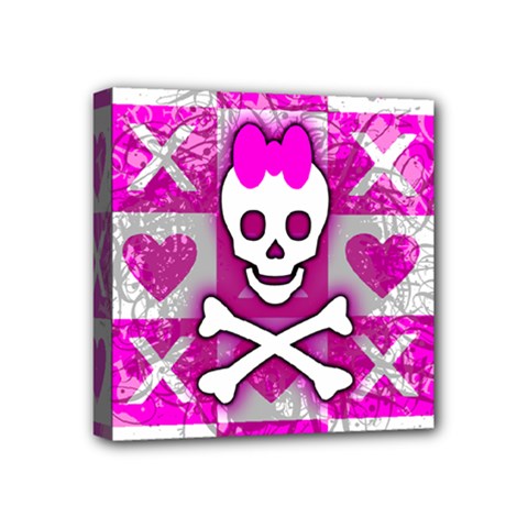 Skull Princess Mini Canvas 4  x 4  (Stretched) from ArtsNow.com