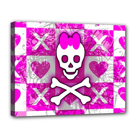 Skull Princess Canvas 14  x 11  (Stretched) from ArtsNow.com