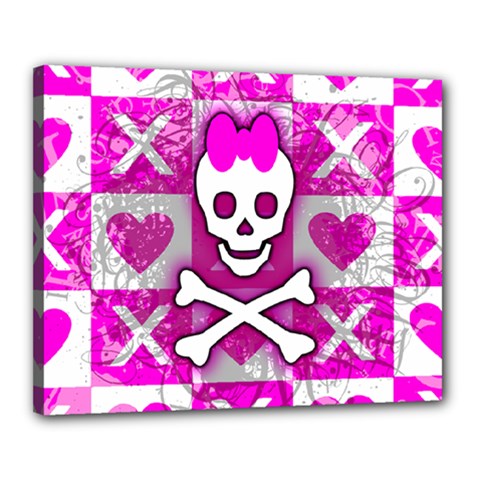 Skull Princess Canvas 20  x 16  (Stretched) from ArtsNow.com