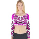 Skull Princess Long Sleeve Crop Top