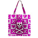 Skull Princess Zipper Grocery Tote Bag