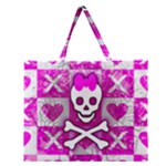 Skull Princess Zipper Large Tote Bag